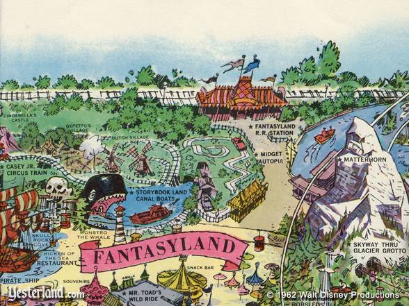 Excerpt from 1962 Disneyland Map, copyright 1962 Walt Disney Productions