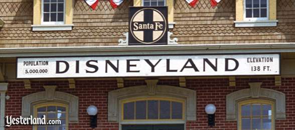 Photo of sign on Main Street Station, circa 1956