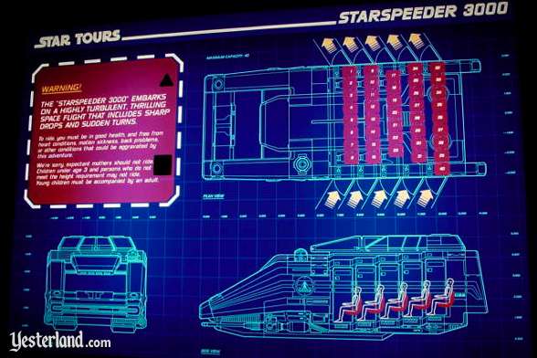 Photo of a Star Tours informational sign