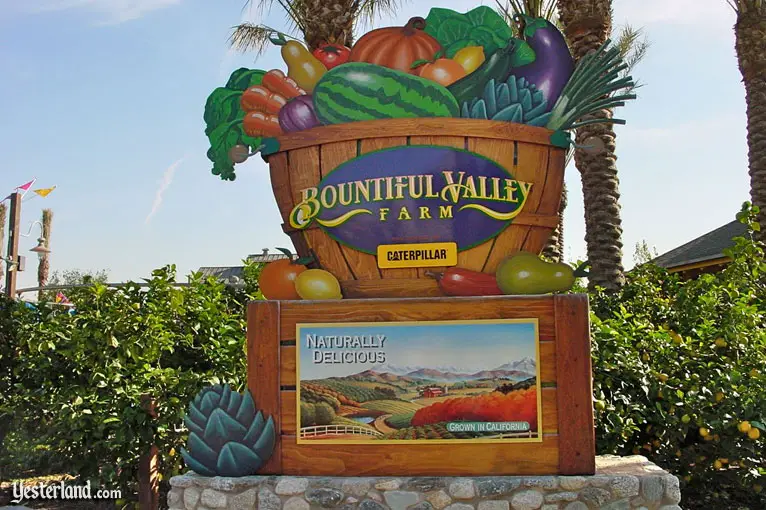 Sign for <i>Bountiful Valley Farm</i> at Disney's California Adventure