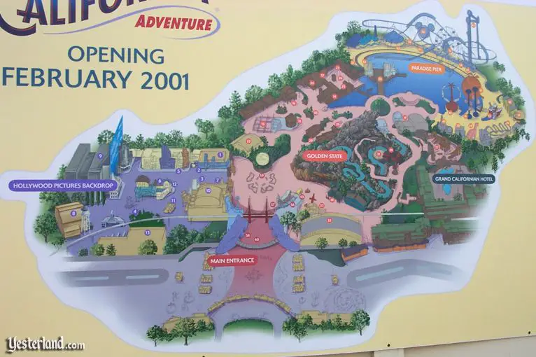 disneyland california adventure map of park. Disney#39;s California Adventure