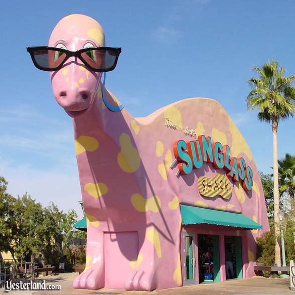 Photo of Sunglass Shack exterior, pink: 2002 by Allen Huffman.