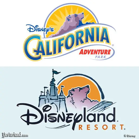 original logos for Disney's California Adventure and Disneyland Reosrt