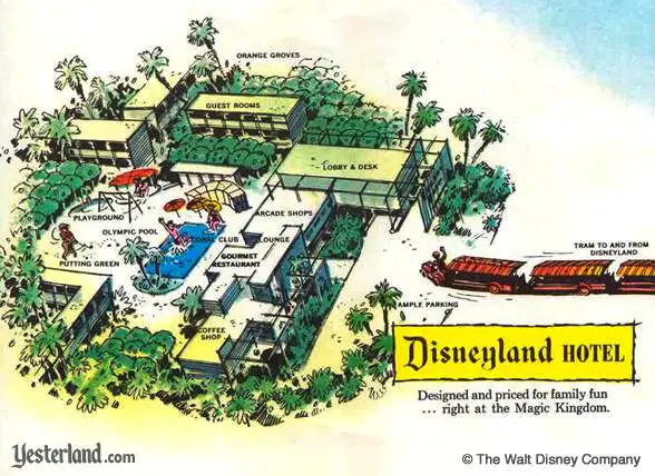 disneyland hotel pictures. Scan of the Disneyland Hotel