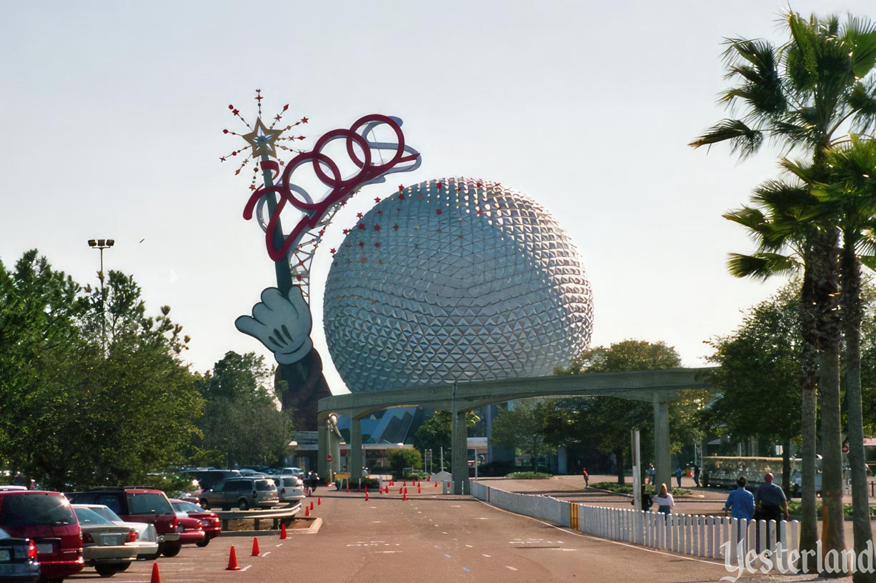 Epcot Icon Tower with 2000 sign