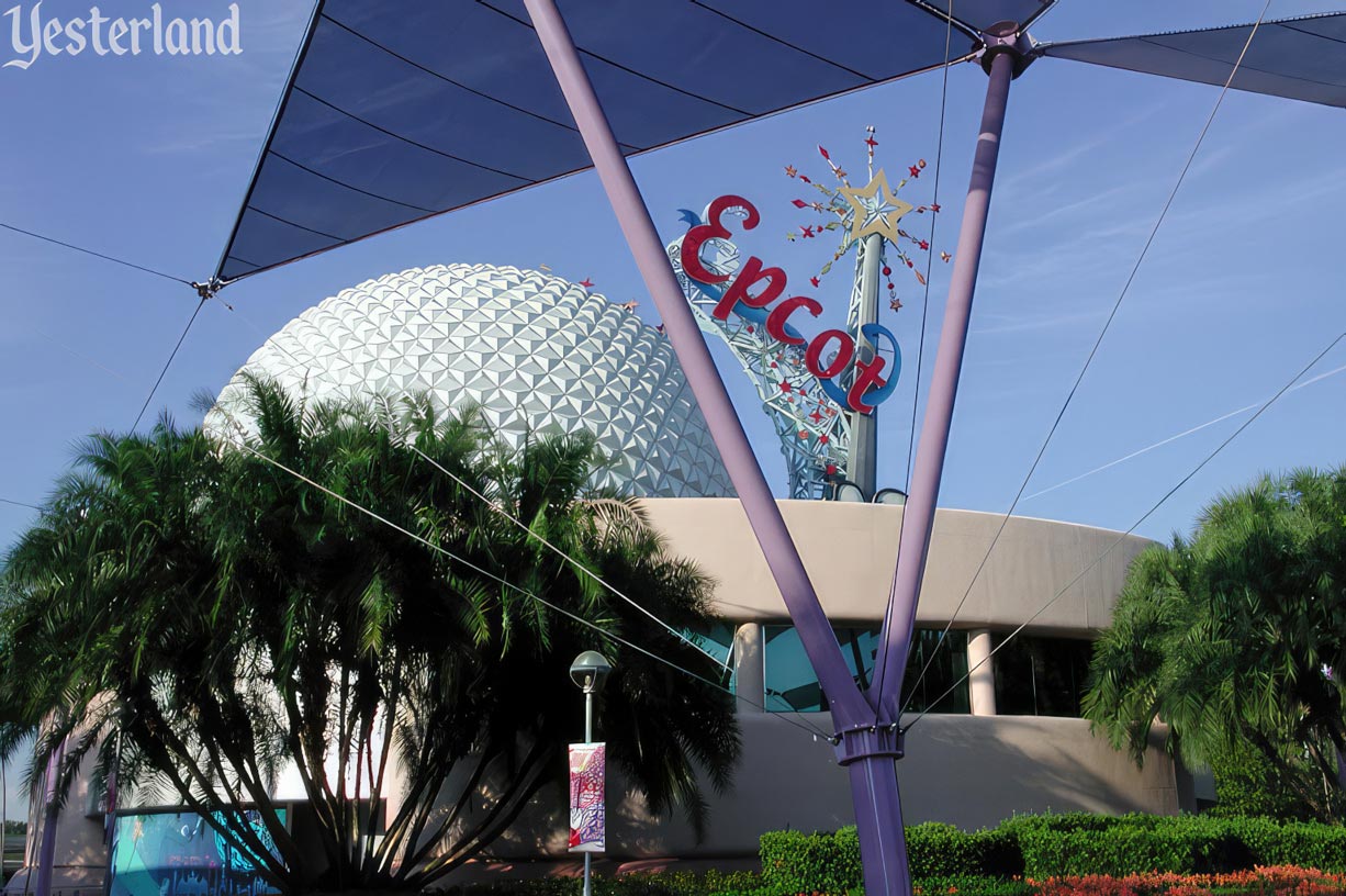 Epcot Icon Tower and shade structure