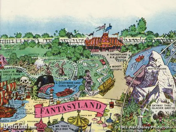 disneyland california map of park. Check your 1962 park map for