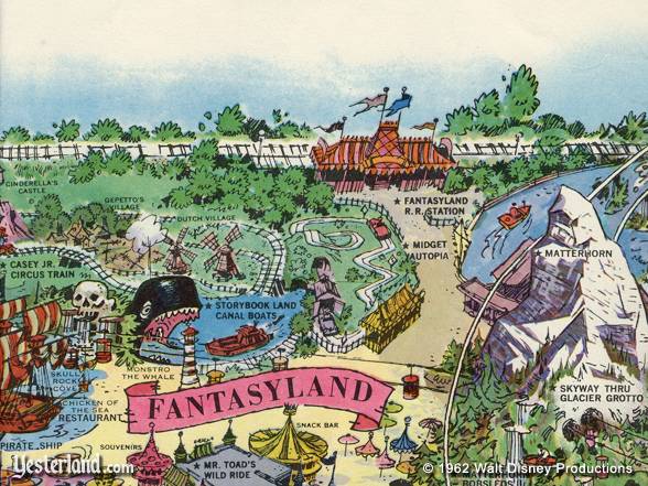 disneyland california map of park. Check your 1962 park map for