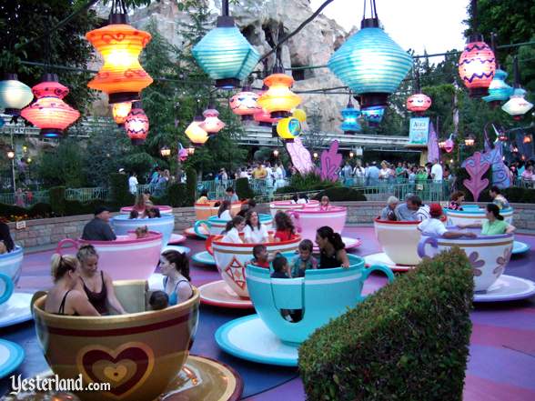 Photo of Mad Tea Party at dusk in 2005