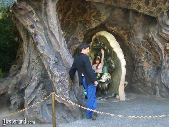 Ariel emerging at Tritons Garden, Disneyland: 2003, by Allen Huffman