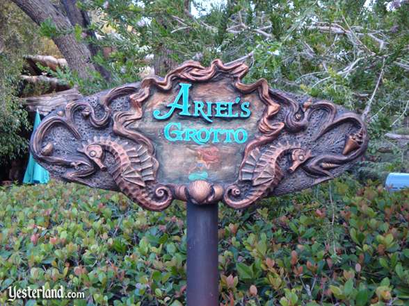 Ariels Grotto sign at Tritons Garden, Disneyland: 2008, Chris Bales