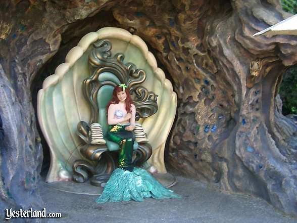 Ariel waving at Tritons Garden, Disneyland: 2003, by Allen Huffman