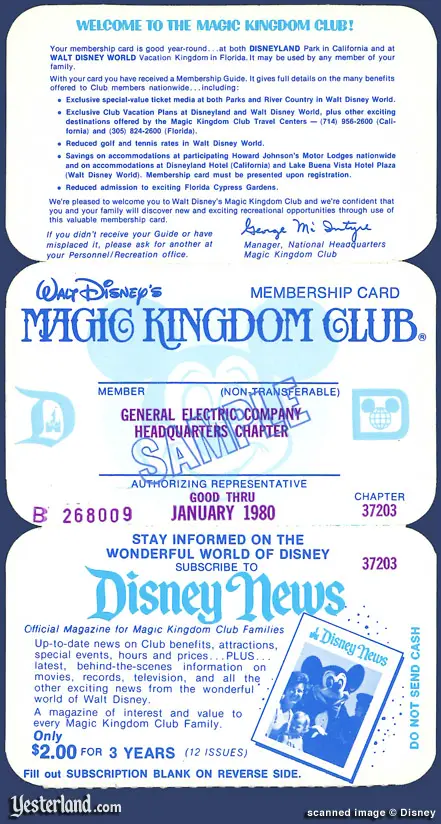 Walt Disney’s Magic Kingdom Club