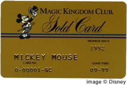 Magic Kingdom Club Gold Card