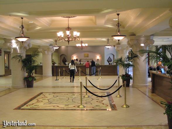 The Wyndham Bonnet Creek Resort has an upscale lobby.