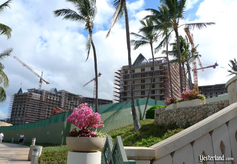 Aulani from the stairway to the existing Ko Olina Wedding Chapel April 2010