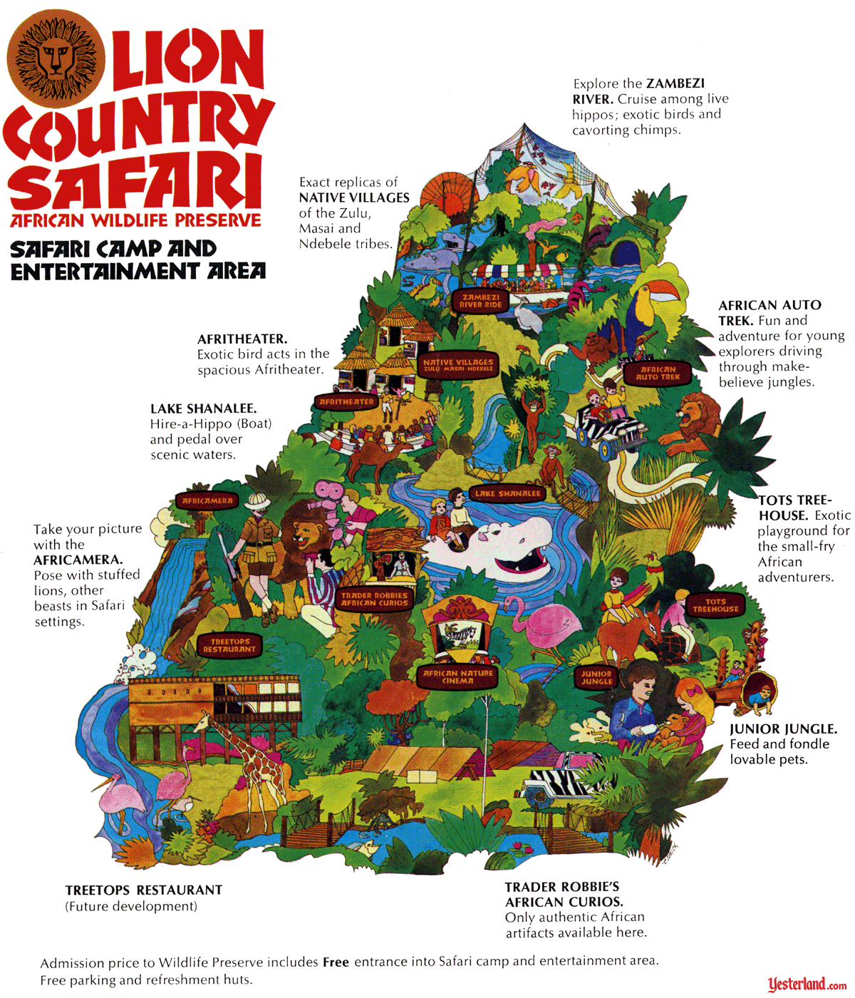 Map of Safari Camp at Lion Country Safari