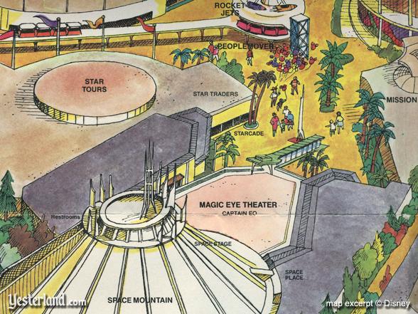 disneyland california map. Excerpt from 1987 Disneyland