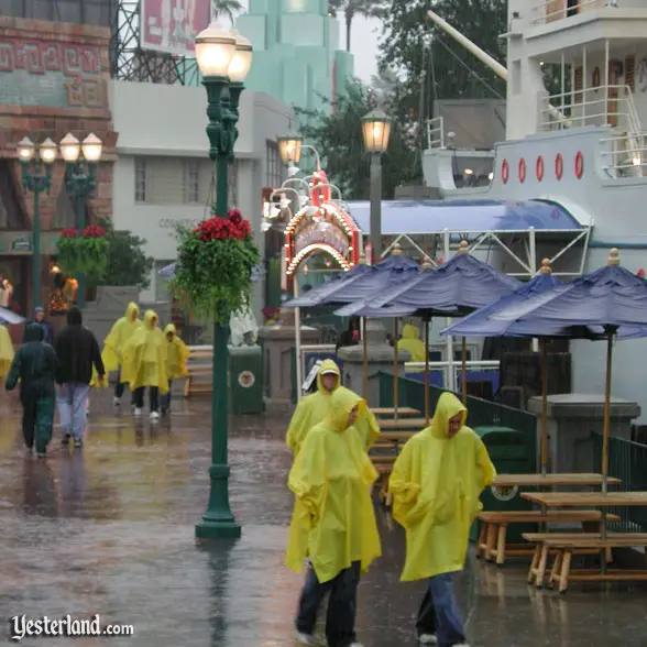 Yellow ponchos at Disney-MGM Studios, 2002
