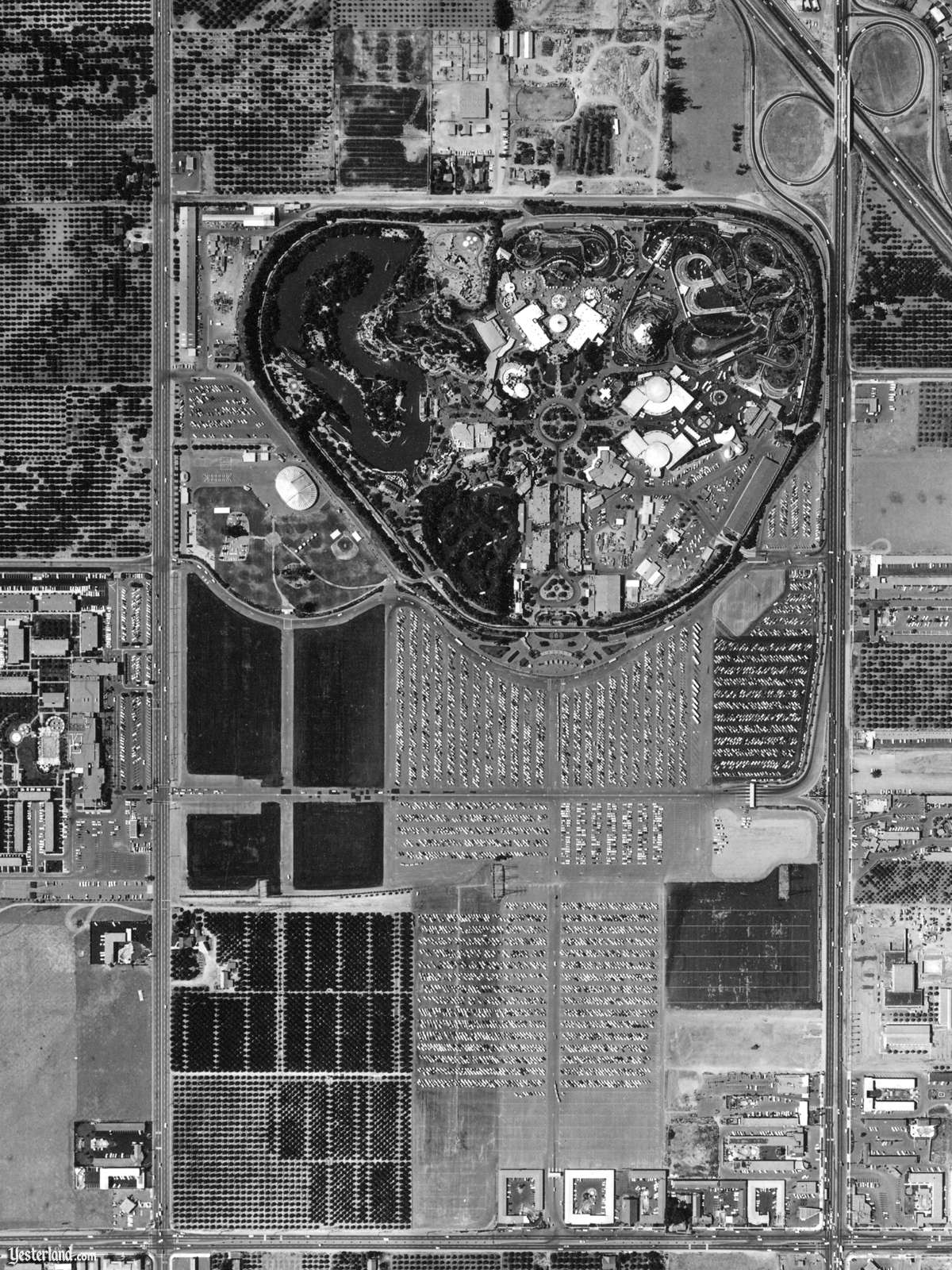 Disneyland from Above in June 1960 (1200 x 1600)