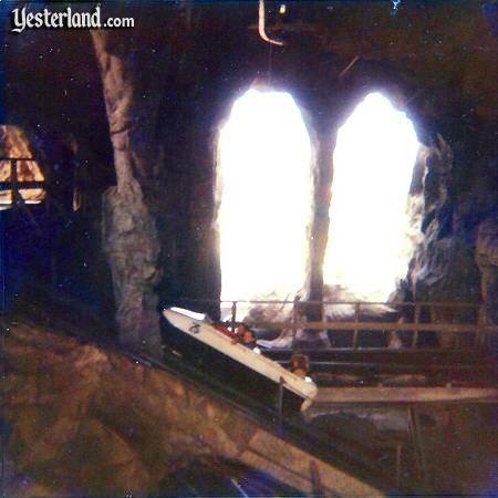 Photo of Matterhorn interior with bobsled ascending a lift hill