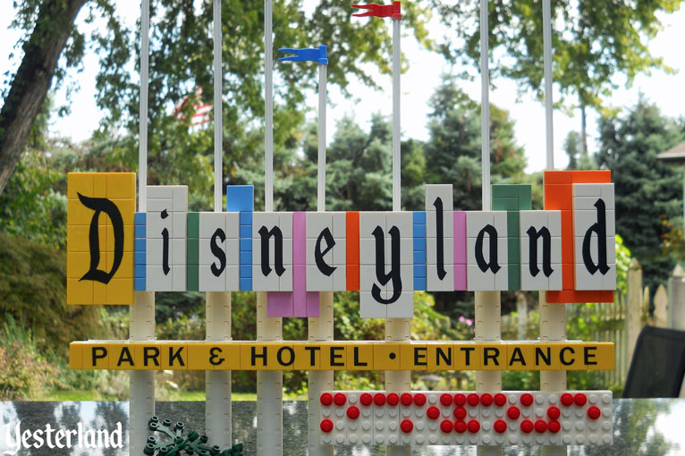 LEGO model of Disneyland’s iconic Harbor Blvd. sign