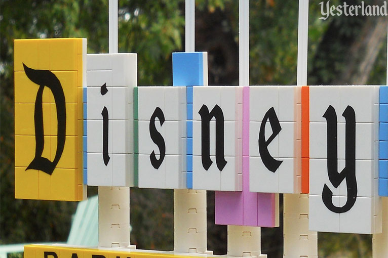 LEGO model of Disneyland’s iconic Harbor Blvd. sign