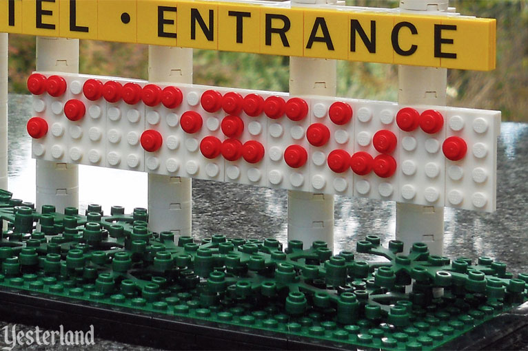 LEGO model of Disneyland’s iconic Harbor Blvd. sign