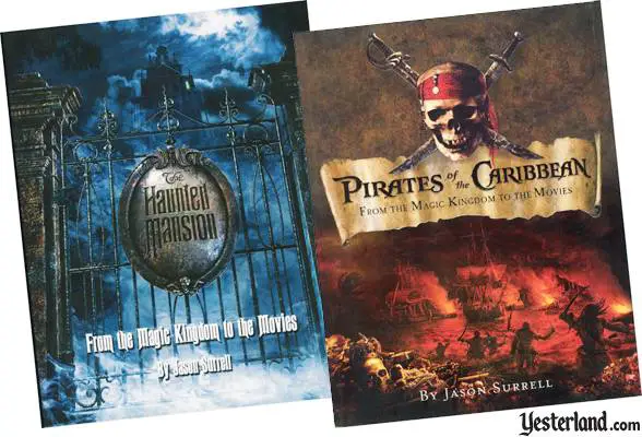 Scan of The Haunted Mansion and Pirates of the Carbbean book covers
