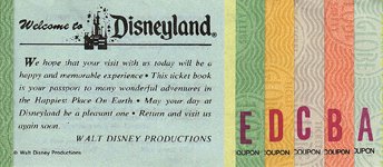 Disneyland ticket book