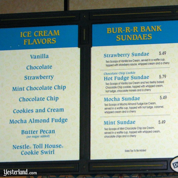 Bur-r-r Bank Ice Cream at Disney's California Adventure