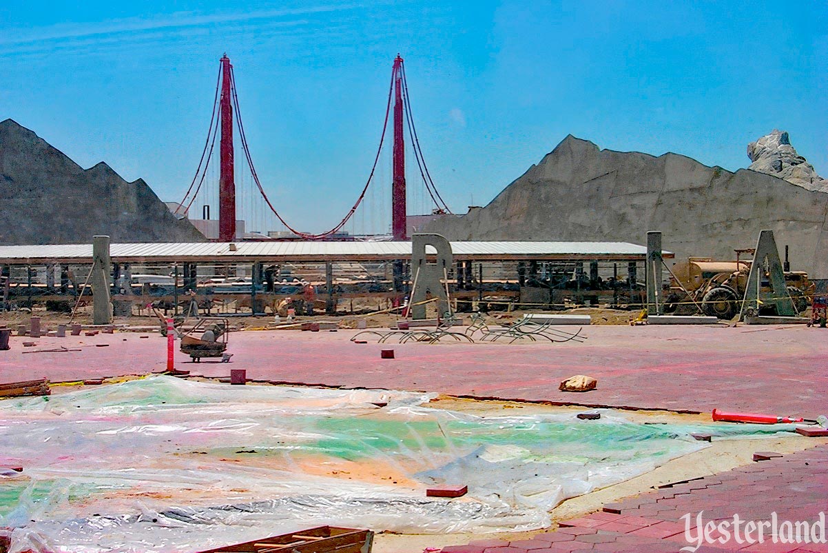 Installation of California Mural at entrance to Disney's California Adventure
