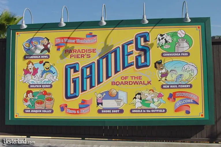 Billboard for Games of the Boardwalk at Disney's California Adventure