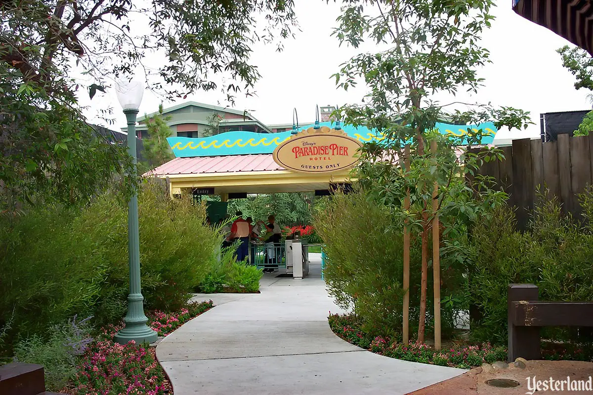 Paradise Pier Hotel Private Entrance at Disney California Adventure