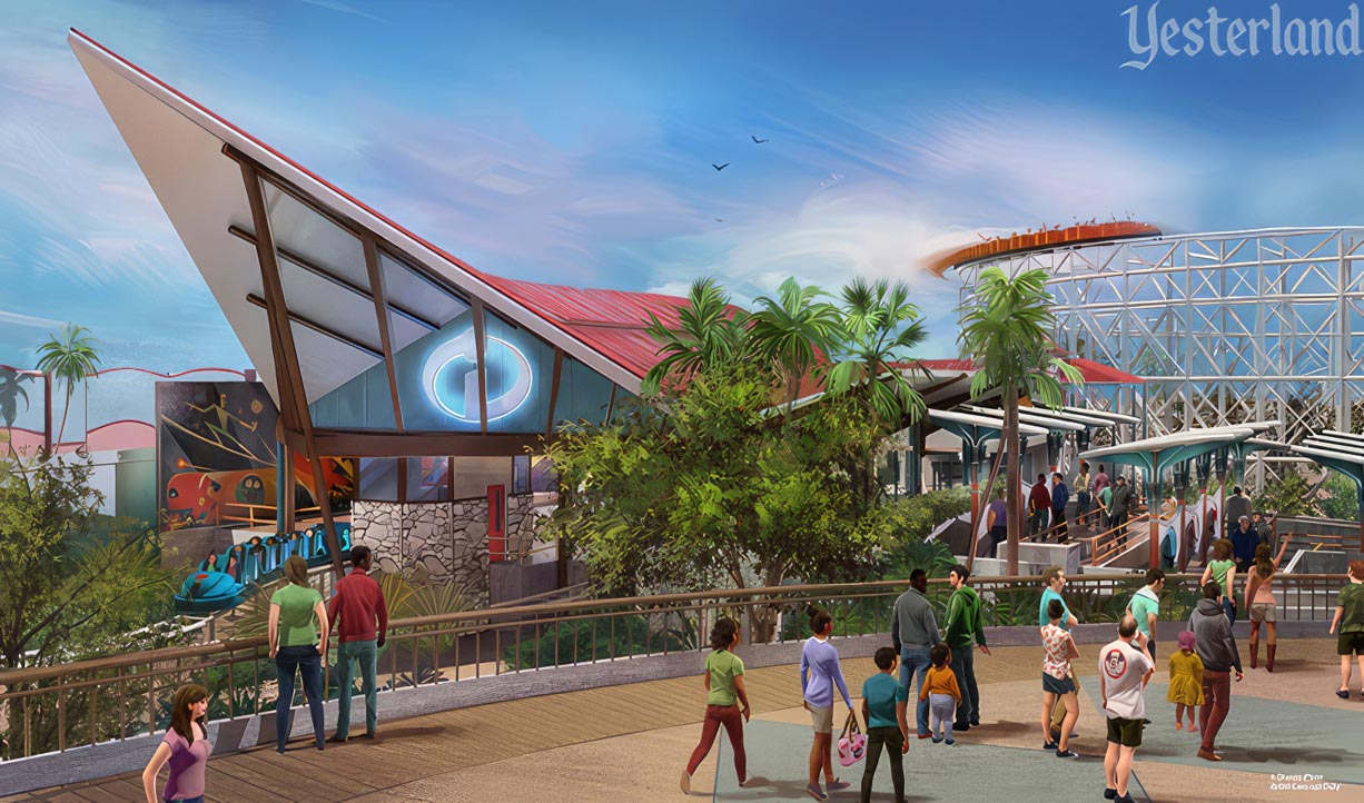 Artist Concept for Incredicoaster at Disney California Adventure