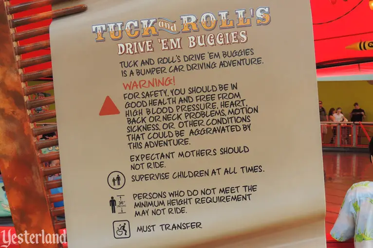 Tuck and Roll’s Drive ’Em Buggies at Disney California Adventure