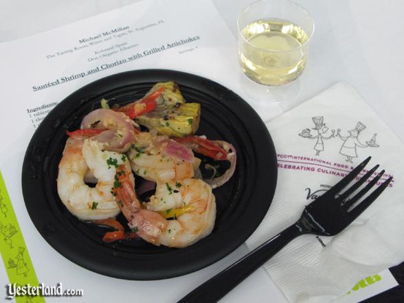 Sample at culinary demo at Epcot Food and Wine Festival, 2009