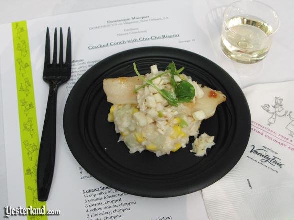 Sample at culinary demo at Epcot Food and Wine Festival, 2009