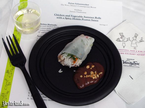 Sample at culinary demo at Epcot Food and Wine Festival, 2009