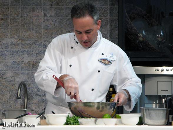 Chef at culinary demo, Epcot Food and Wine Festival, 2009