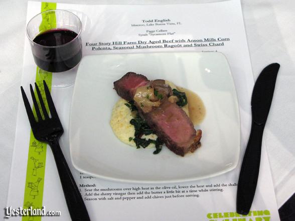 Sample at culinary demo at Epcot Food and Wine Festival, 2009