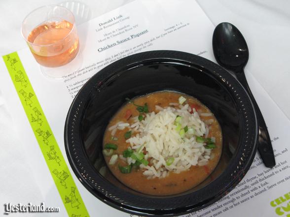 Sample at culinary demo at Epcot Food and Wine Festival, 2009