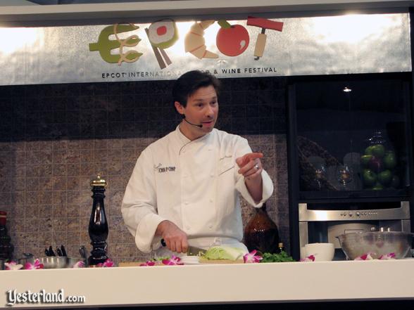 Chef at culinary demo, Epcot Food and Wine Festival, 2009