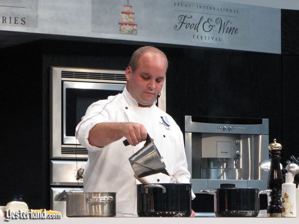 Chef at culinary demo, Epcot Food and Wine Festival, 2010