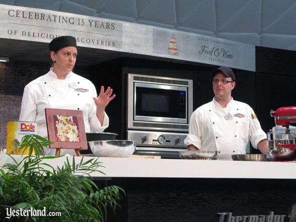 Chef at culinary demo, Epcot Food and Wine Festival, 2010