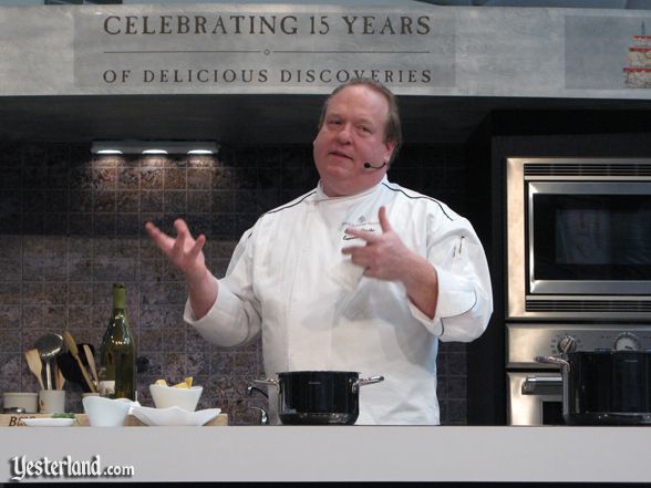 Chef at culinary demo, Epcot Food and Wine Festival, 2010