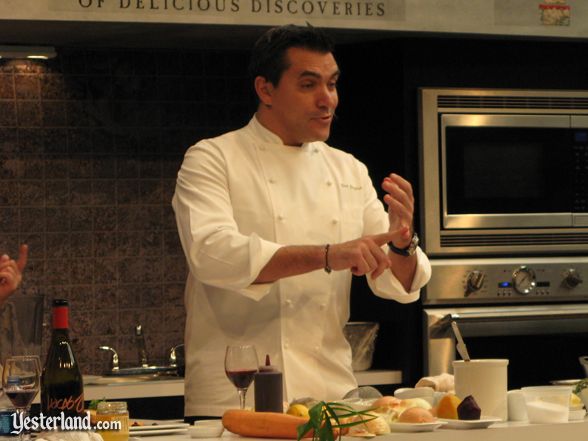 Chef at culinary demo, Epcot Food and Wine Festival, 2010