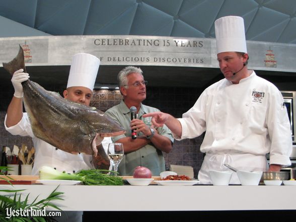 Chef at culinary demo, Epcot Food and Wine Festival, 2010