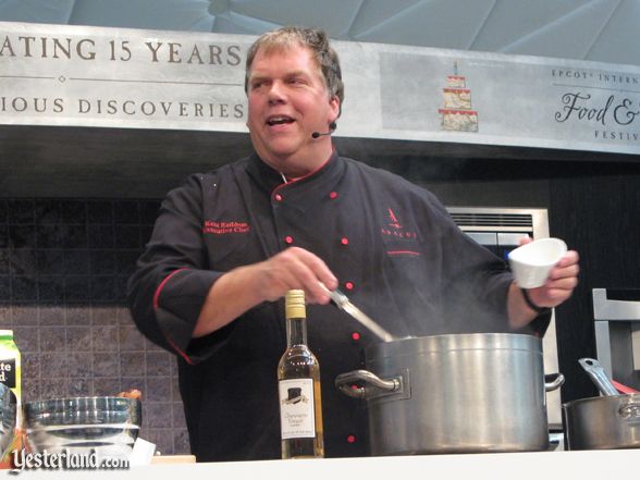 Chef at culinary demo, Epcot Food and Wine Festival, 2010