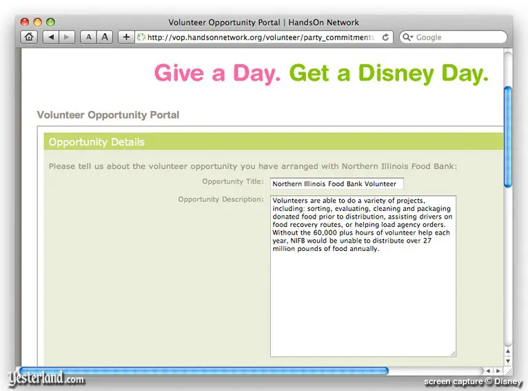 Give a Day, Get a Disney Day